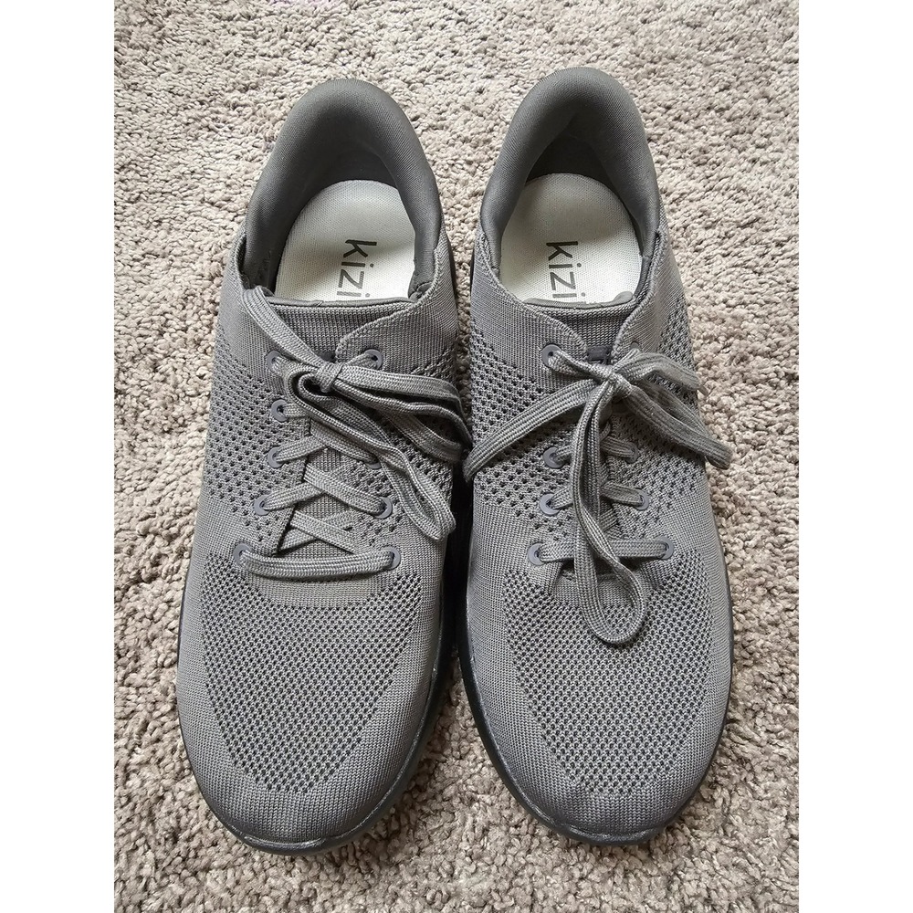 Kizik Lima Storm Grey Hands-Free Slip On Knit Sneakers Mens 11 Womens 12.5